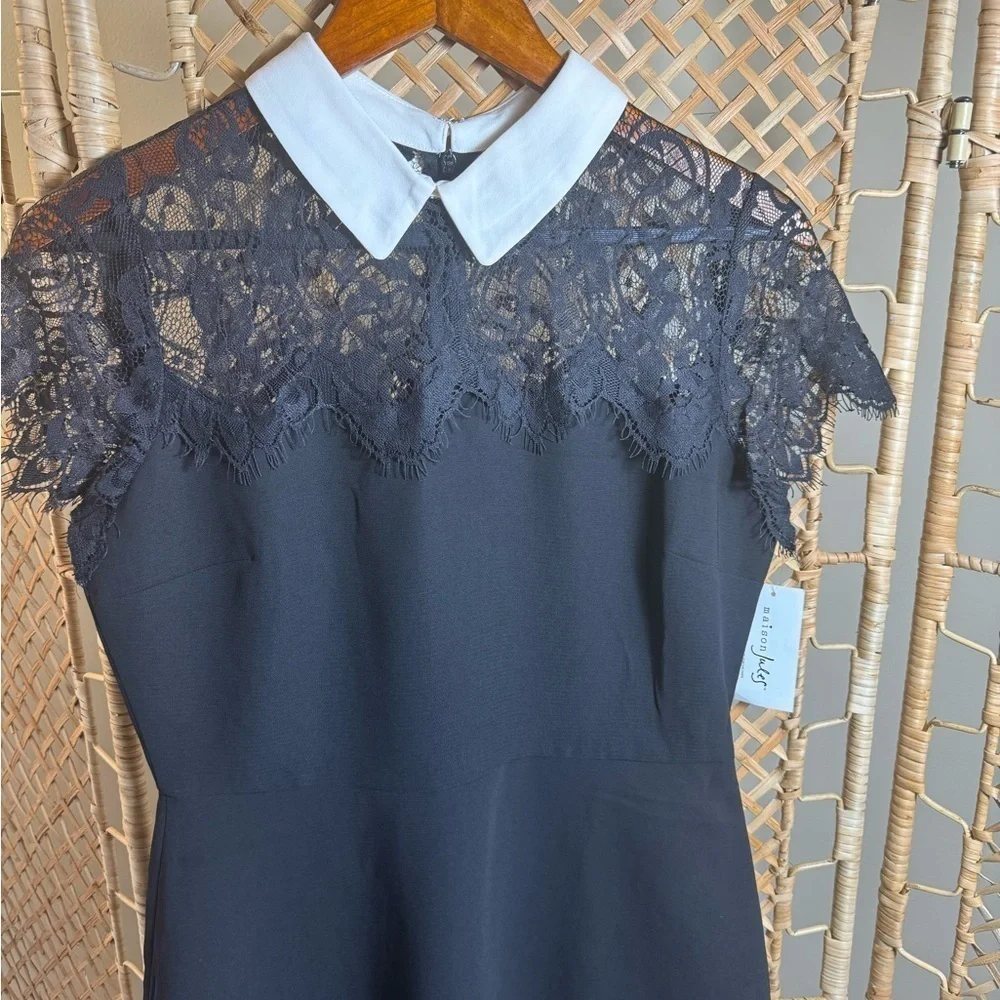 Black Lace Dress A-Line Maison Jules